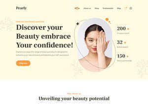 Pearly - skincare store website