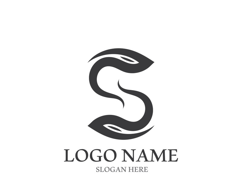 S letter creative icon logo design elegant vector illustration
