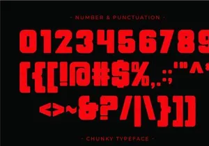 Chunky - Condensed Sans Serif Font