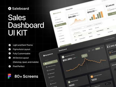 Saleboard - Sales Dashboard Marketing UI KIT