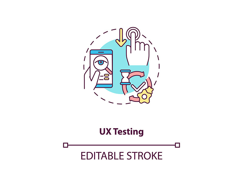 UX testing concept icon