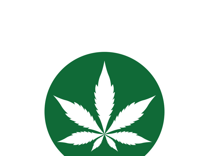 Canabis leaf logo and symbol vector