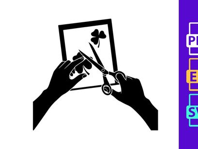 Crafting Shamrocks with Scissors