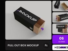 Pull Out Box Mockup