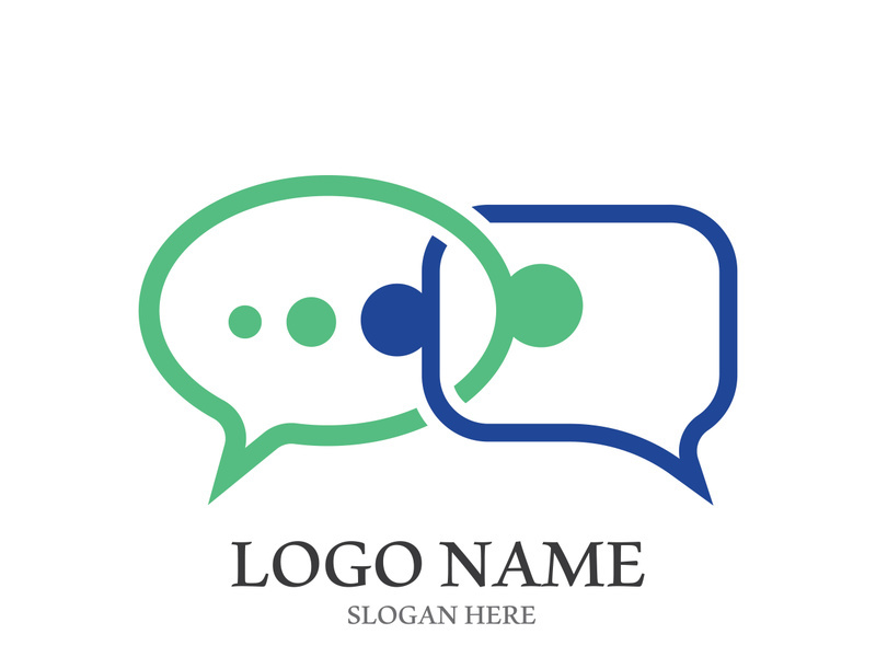 Speech bubble icon logo template vector illustration