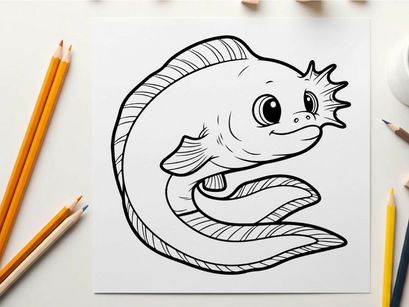 Cute cartoon fish smiling vector illustration flat design