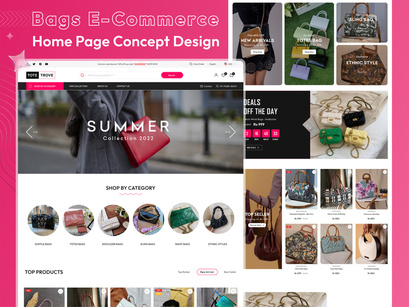 Bags E-Store Home Page Template UI