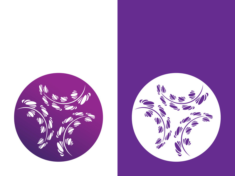 Fresh lavender flower logo vector flat design