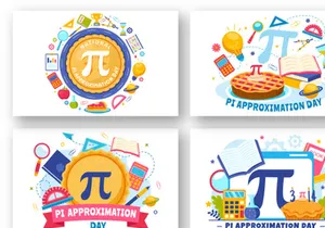 12 Pi Approximation Day Illustration