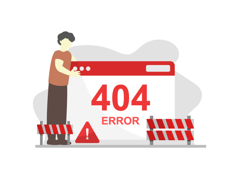 404 error page illustrated