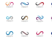Infinity line logo vector