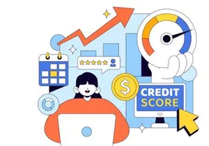 10 Credit Score Vector Illustration
