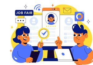 10 Online Job Fair Illustration