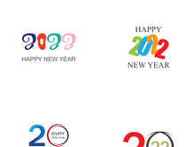 happy new year 2022 vector illustration design template