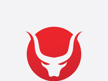 Taurus Logo Template  Red Bull Taurus Logo Template vector icon illustration