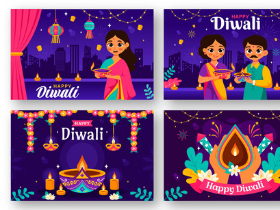 13 Diwali Festival of Lights Illustration