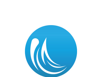 Ocean water wave wave logo design. preview picture