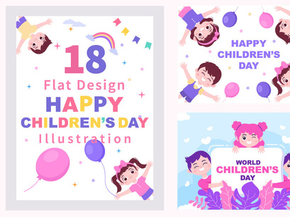 18 Happy Children's Day Illustration