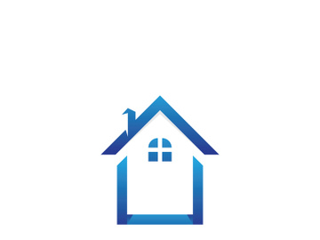 Home with Swoosh Real Estate Logo Template Illustration preview picture