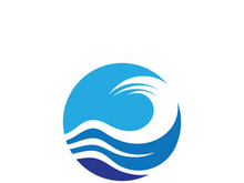Water wave icon vector illustration design logo