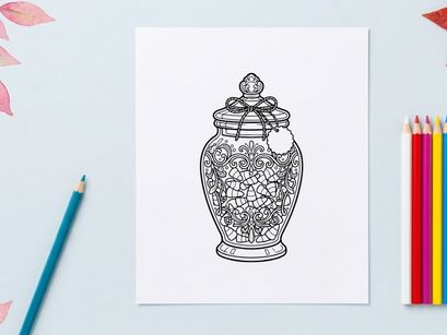 Jarros de porcelana chinesa elegante em azul e branco com intrincados desenhos florais. Vaso tradicional de cerâmica para decoração de interiores e estilo de luxo...