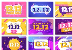 24 Special 12.12 Shopping Day Banner Sale Illustration