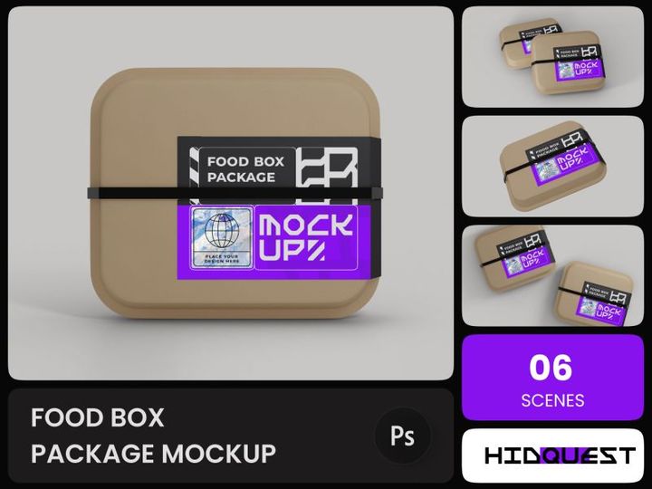 Food Box Package Mockup