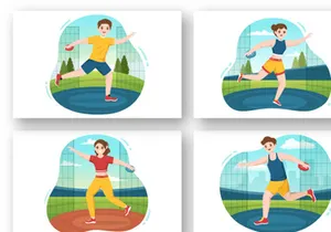 10 Discus Throw Playing Illustration