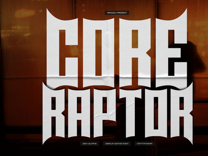 Core Raptor | Display Gothic Font