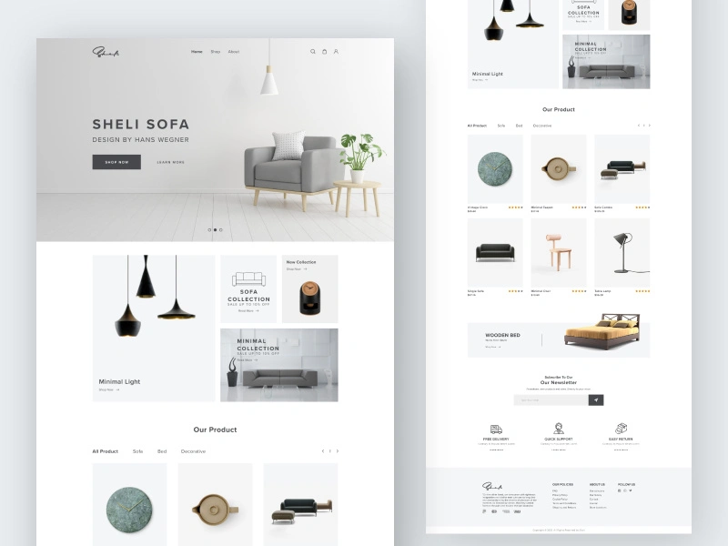 Sheli-Furniture e-Commerce Website Template Design