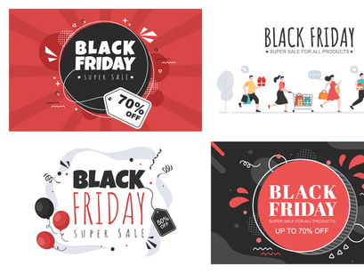 20 Black Friday Give Big Discount Sale Vector