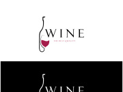 Wine logo with wine glasses and bottles.for night clubs,bars,cafe and wine shops.