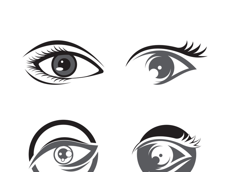 Eye logo icon design template illustration