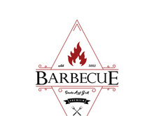 Simple Barbecue Vintage hot grill, with crossed flames and spatula. Logo for restaurant, badge, cafe and bar.vector