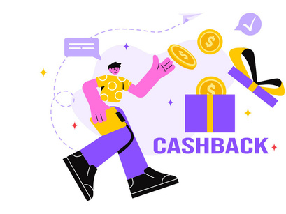 18 Cashback Vector Illustration