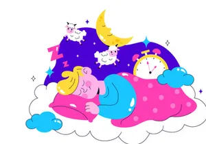 10 Restful Sleep Vector Illustration