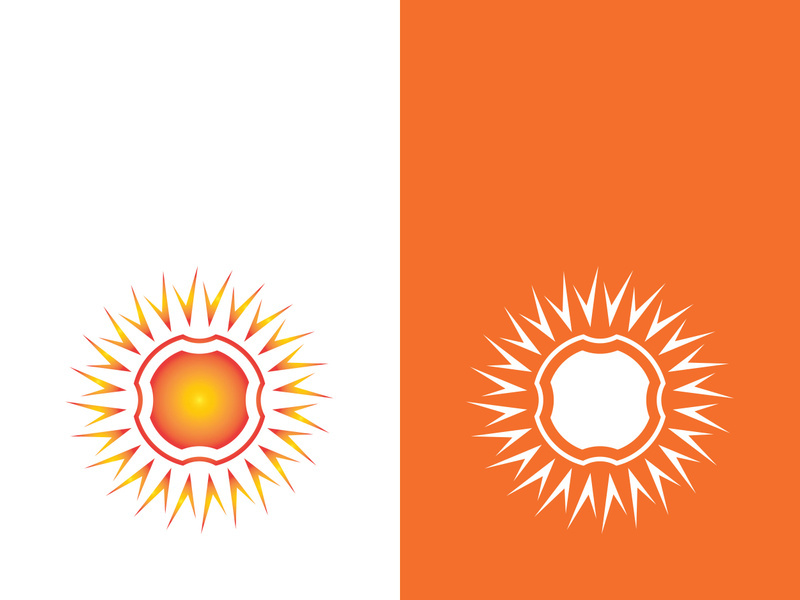 Sun vector illustration icon logo template design