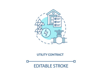 Utility contract concept icon preview picture