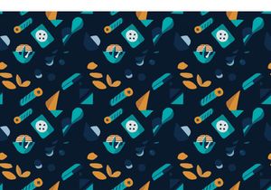 Geometric Retro Pop Art Pattern trendy