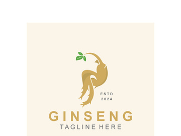 Ginseng logo herbal plant for medicine natural herbal design illustration idea preview picture