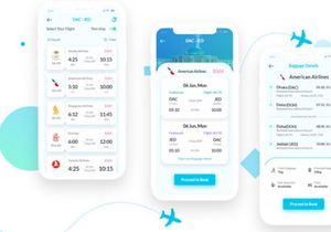 Tourex: Flight booking app design template