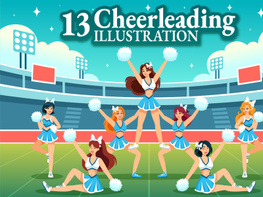 13 Cheerleader Girl Illustration preview picture