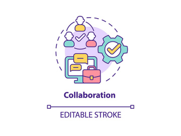 Collaboration concept icon preview picture