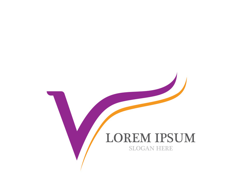 V  Logo Template vector icon illustration design