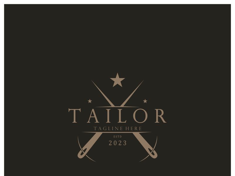 tailor logo icon illustration template combination of buttons for clothes, thread and sewing machine, for clothing product design, convection companies, fashion in vector form