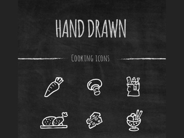 Handdrawn Cooking Icons Set preview picture