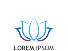 Colorful lotus flower logo design.