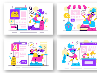 10 Marketplace For Handmade Goods Illustration