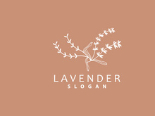 Lavender Logo Elegant Purple Flower