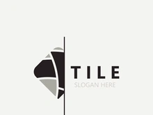 Elegant Tile Flooring Logo Design business store building Template